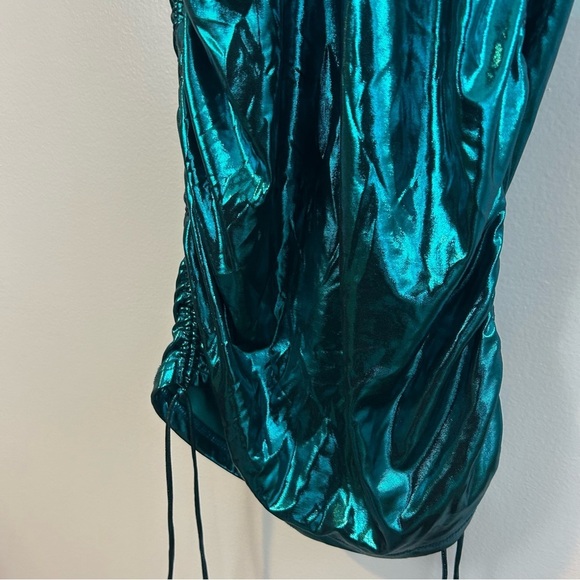 Superdown Manuela Ruched Metallic Mini Dress Size Small - Picture 12 of 13